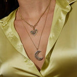 Måneskin Multi Gemstone Moon Charm