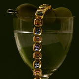 Bezel Set Tanzanite and Spinel Bracelet
