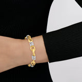 Arianna Two Tone Knot Link Satin Bracelet