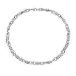 White Gold Knot link chain necklace