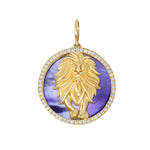 Gold and diamond interchangeable charm