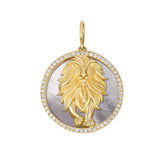 Gold and diamond interchangeable charm