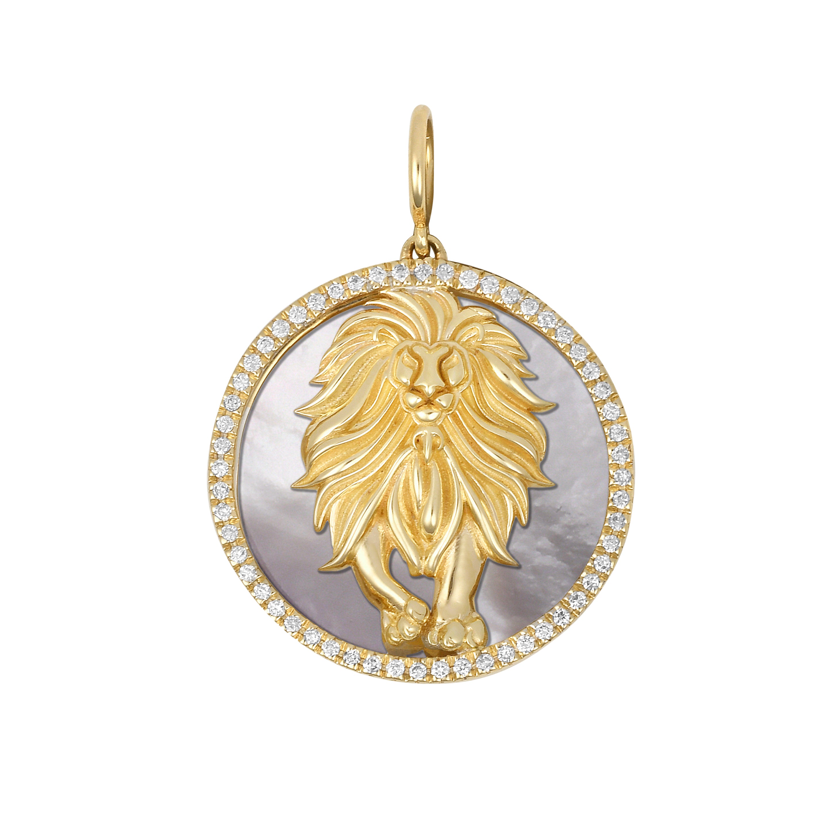 Gold and diamond interchangeable charm