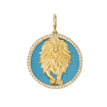 Gold and diamond interchangeable charm