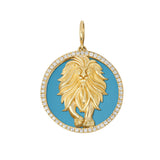 Gold and diamond interchangeable charm