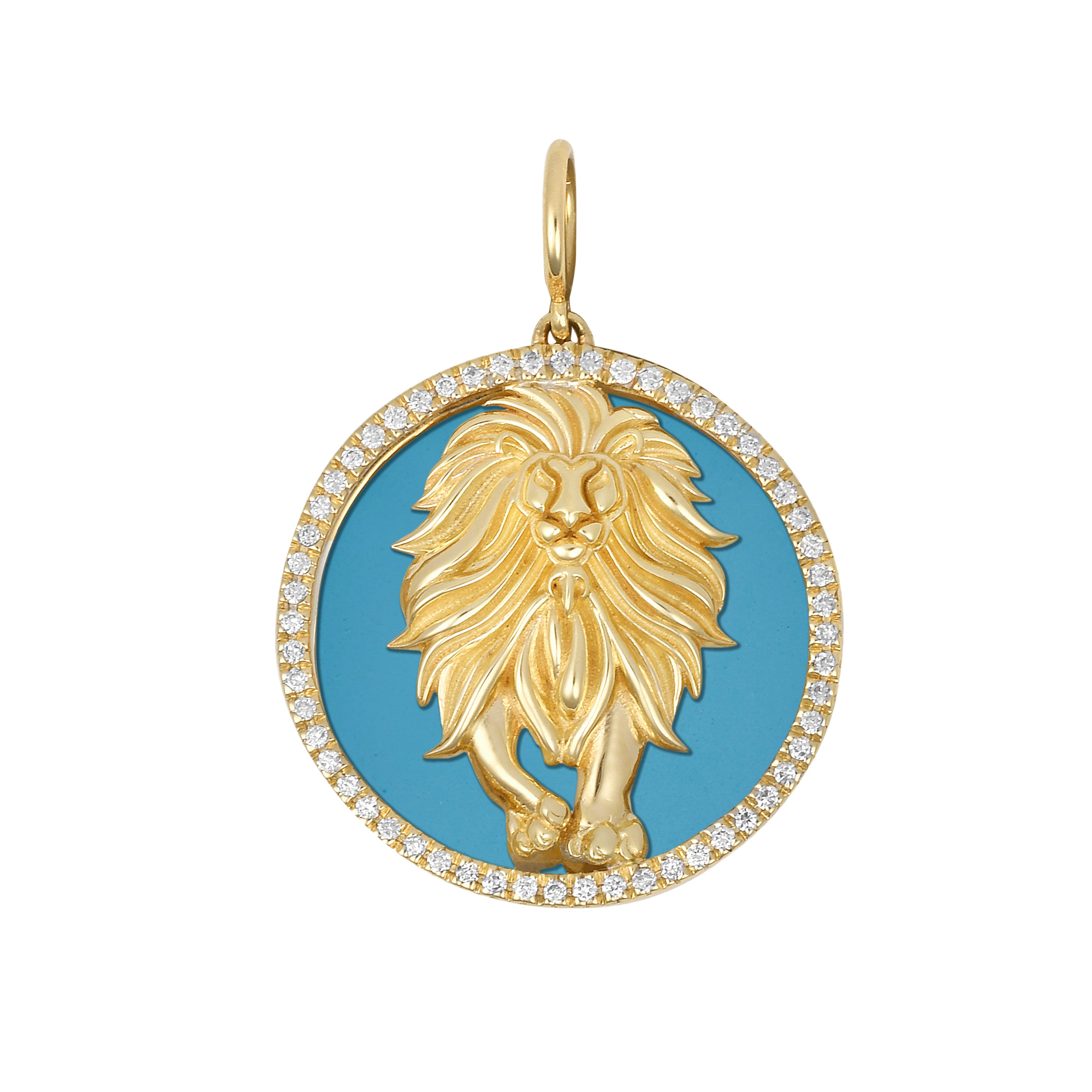 Gold and diamond interchangeable charm