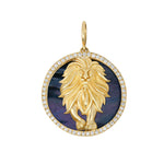 Gold and diamond interchangeable charm