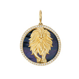 Gold and diamond interchangeable charm