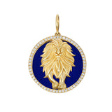 Gold and diamond interchangeable charm