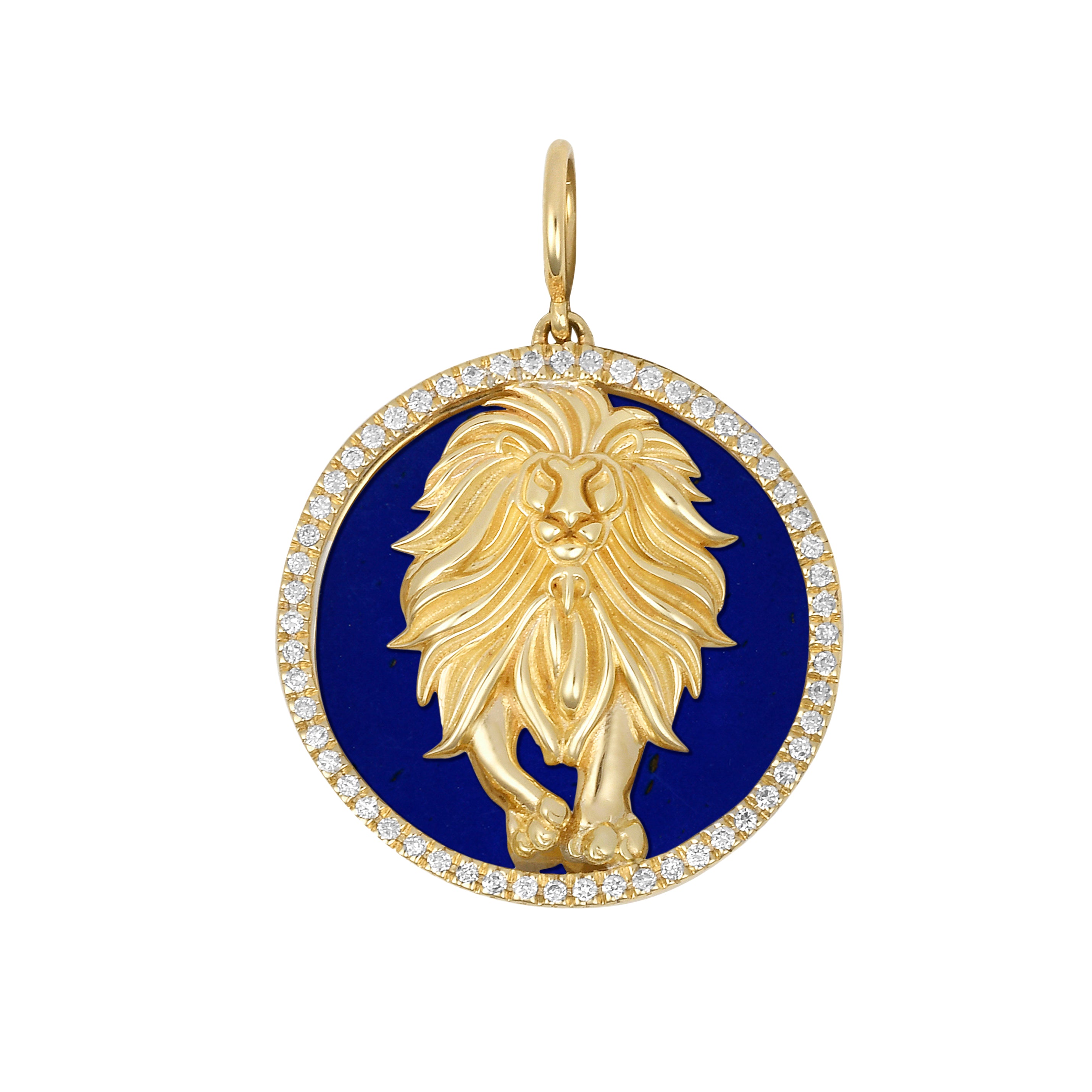 Gold and diamond interchangeable charm