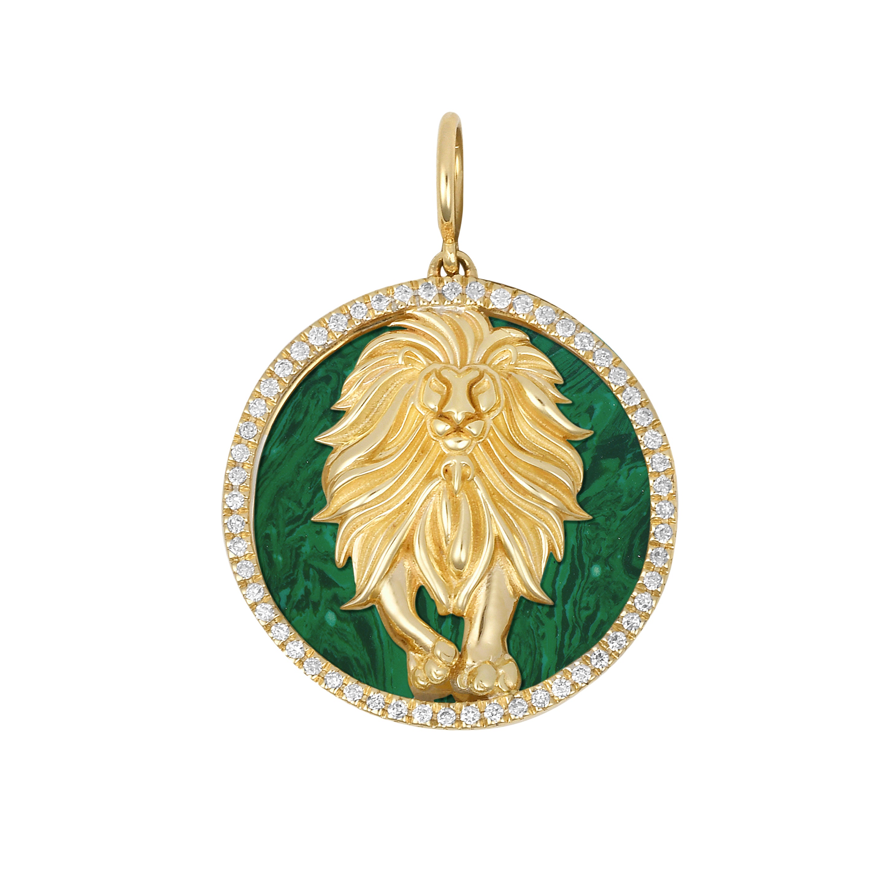 Gold and diamond interchangeable charm