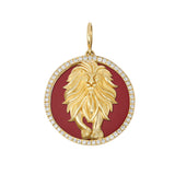 Gold and diamond interchangeable charm