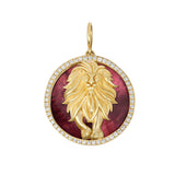 Gold and diamond interchangeable charm