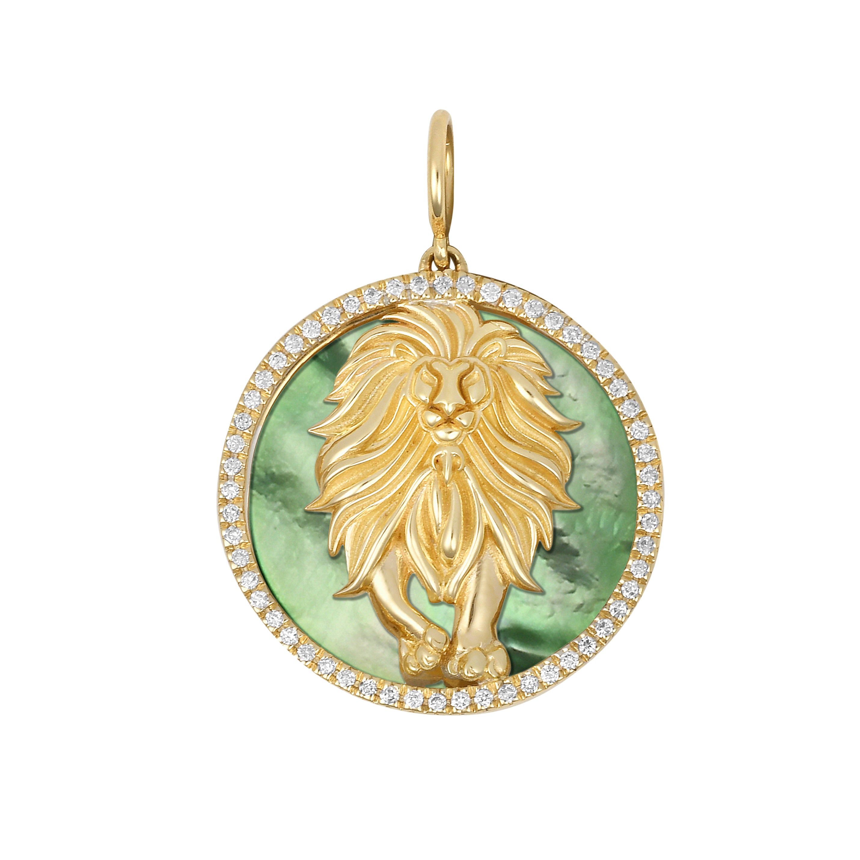 Gold and diamond interchangeable charm