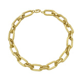 Gold chain on a white background