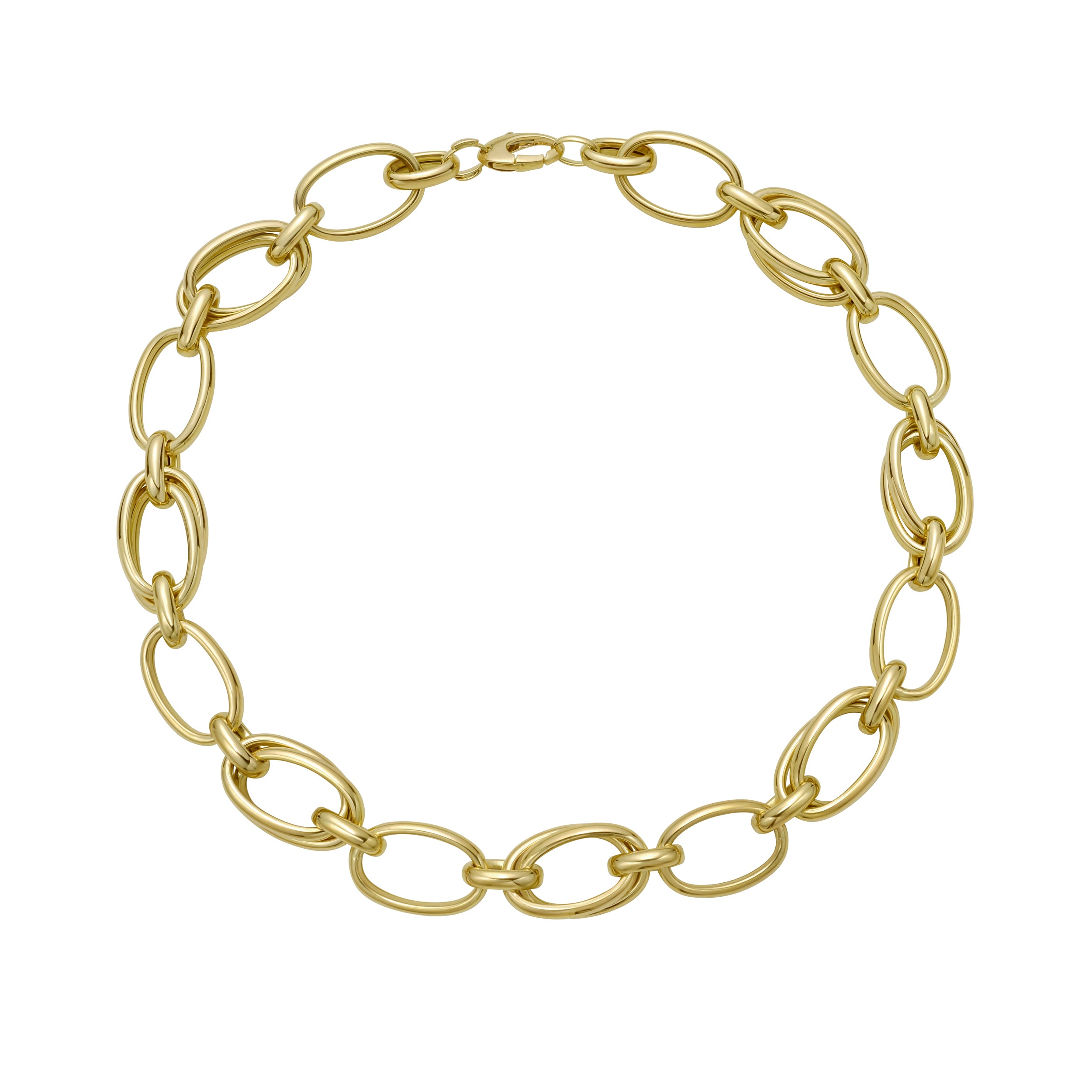 Italian made Gold chain on a white background