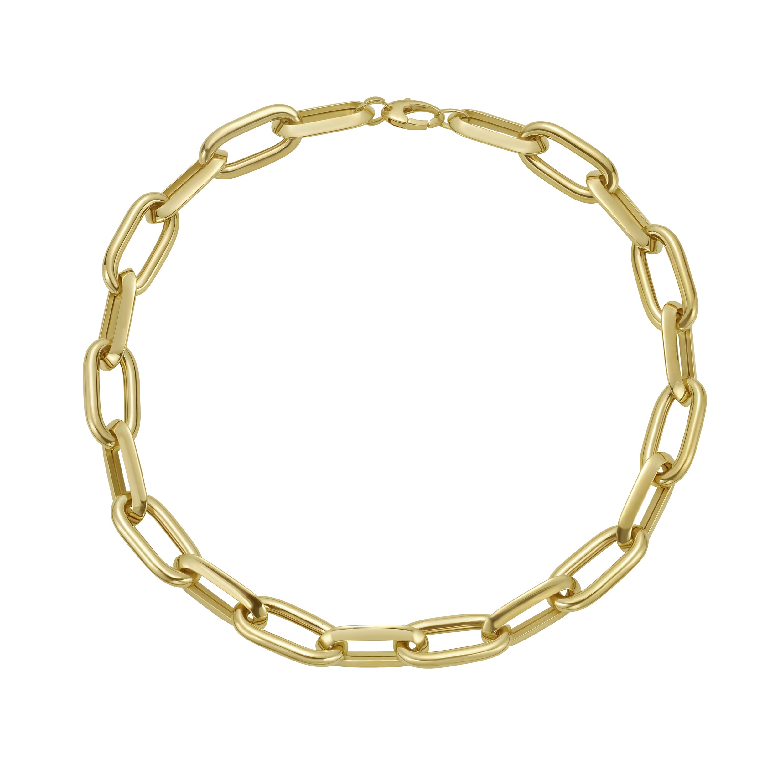 Gold chain on a white background