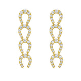 Legacy Diamond Horseshoe Drop Earrings