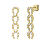 Legacy Diamond Horseshoe Drop Earrings