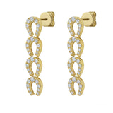 Legacy Diamond Horseshoe Drop Earrings