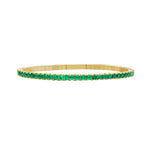 gold and emerald flexible bangle