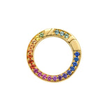 Multi Gemstone Push In Connector Clasp for Chains