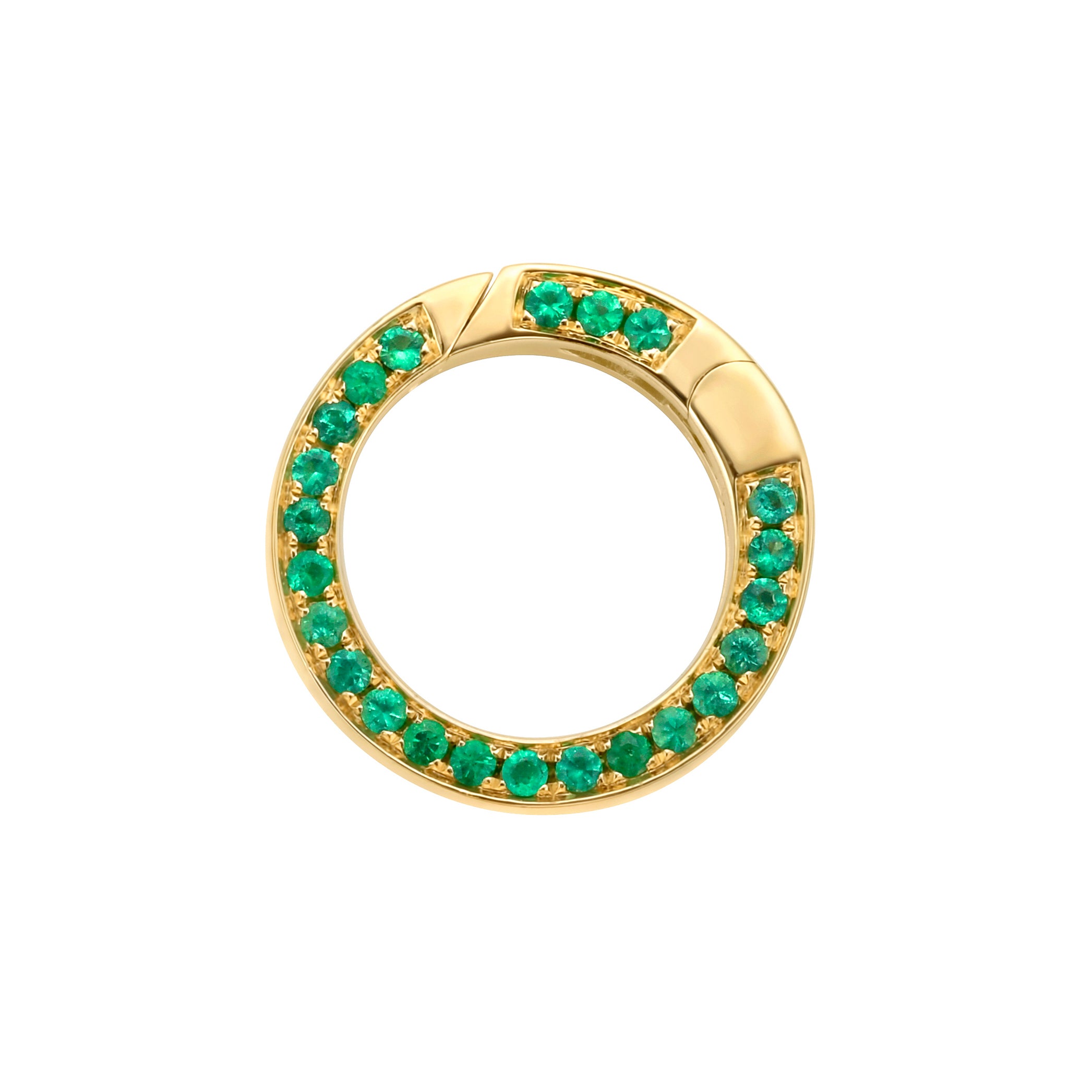 Emerald Push In Connector Clasp for Chains