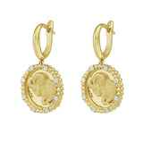 Gold Zodiac Dangle Earrings