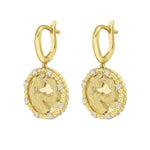 Gold Zodiac Dangle Earrings