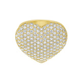 Sweetheart Puffed Diamond Heart Ring