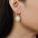 Gold Zodiac Dangle Earrings