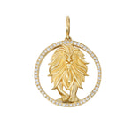 Gold and diamond interchangeable charm