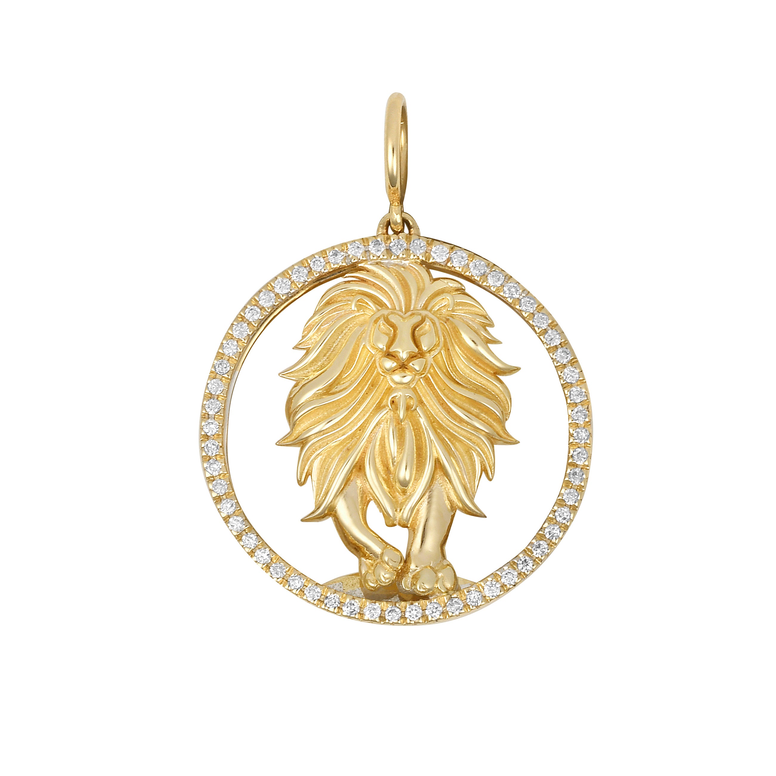 Gold and diamond interchangeable charm
