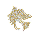 Gold and diamond bird ring