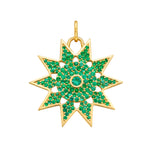 Emerald Star Charm