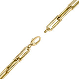 Milano Large Elongated Chunky Pinched Link Yellow Gold Chain