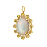 Opal and Yellow Tourmaline Pendant