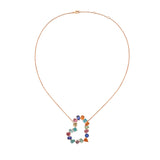 Multi Tourmaline Heart Necklace