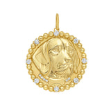 Beagle Diamond Bead Medallion