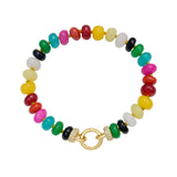 Rondelle Rainbow Bead Bracelet