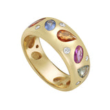 Cosmos Multi Tourmaline Dome Ring