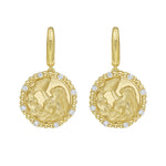 Gold Zodiac Dangle Earrings