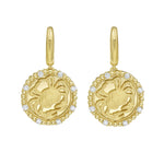 Gold Zodiac Dangle Earrings