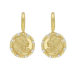 Gold Zodiac Dangle Earrings