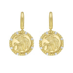 Gold Zodiac Dangle Earrings