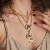 Starry Night Lapis Lazuli Mountain Charm
