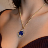 Starry Night Lapis Lazuli Mountain Charm