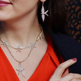 Wings Of Love Diamond Swallow Drop Earrings