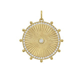 Cassandane Large Diamond Sun Medallion