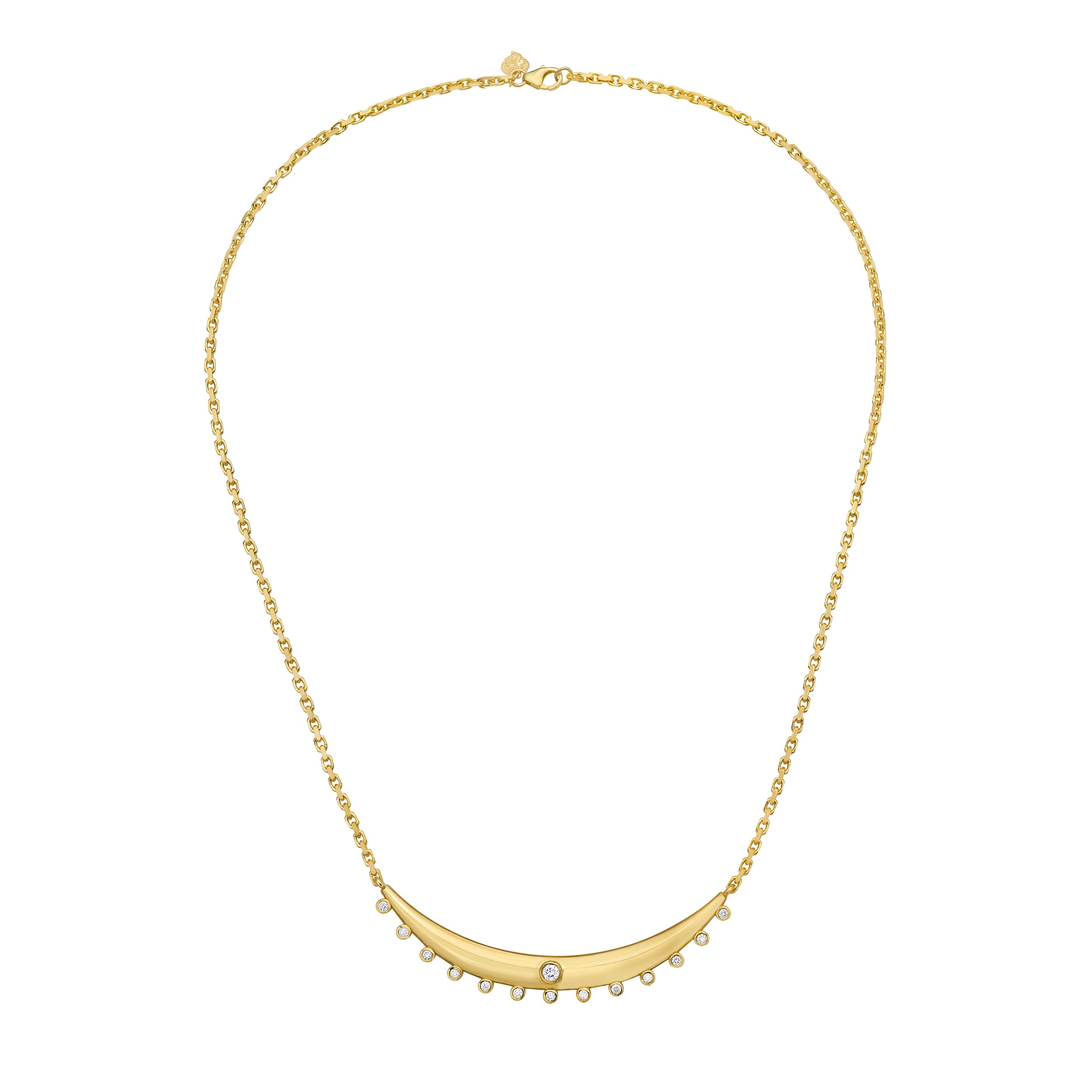 Lionheart Aurelia diamond bar necklace in 14K gold with diamonds - modern heirloom jewelry